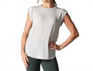 NEW TAVI cap sleeve muscle tee in ash